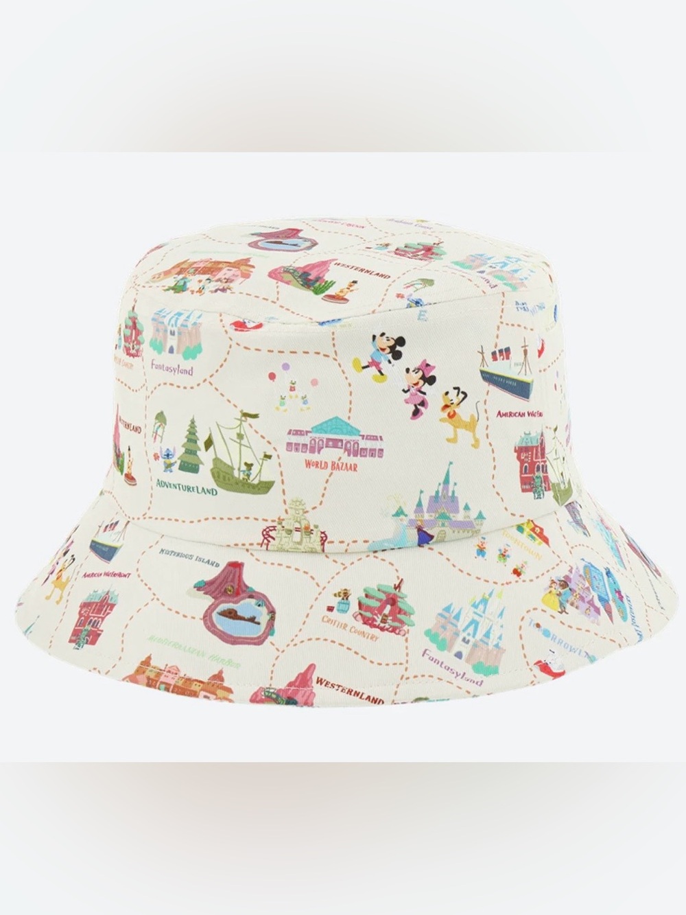 Tokyo Disneyland Resort Park Map Print Bucket Hat